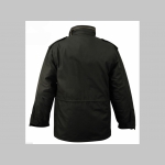 Zimná bunda M-65 čierna, čiastočne nepremokavá, zateplená odnímateľnou štepovanou podšívkou-Thermo Liner pripevnenou gombíkmi 